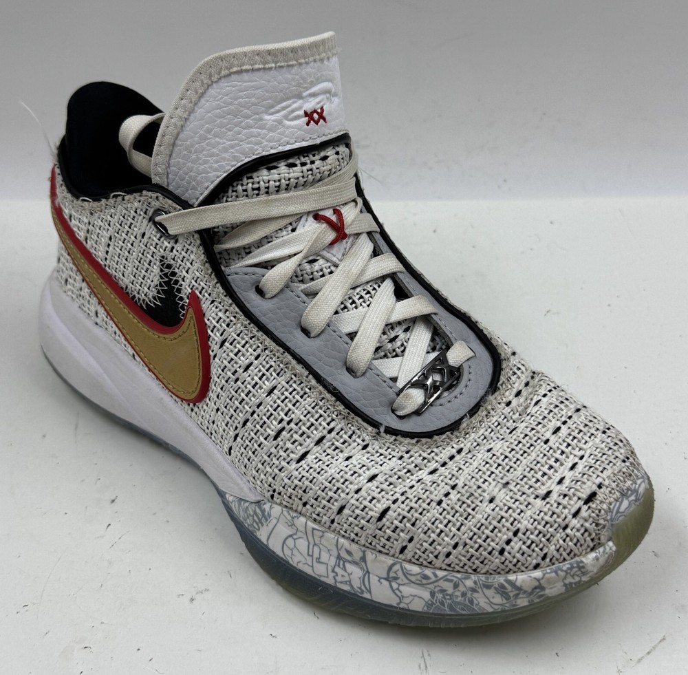 Nike Lebron 20 Youth Sneakers Size 5 Gray Mesh Shoes DQ8651-100