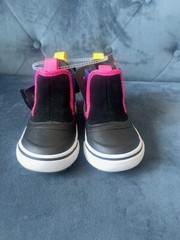 VANS Boots Toddler 5 or 7 Black Multi Slip-On Insulated Hook & Loop Shoes
