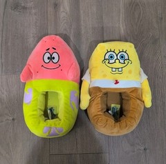SpongeBob SquarePants Patrick Star YOUTH/adult Plush Slippers Size S/M BIN 3