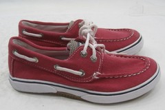 RED SPERRY TOP SIDER T BOAT SHOES YOUTH size 13.5 M
