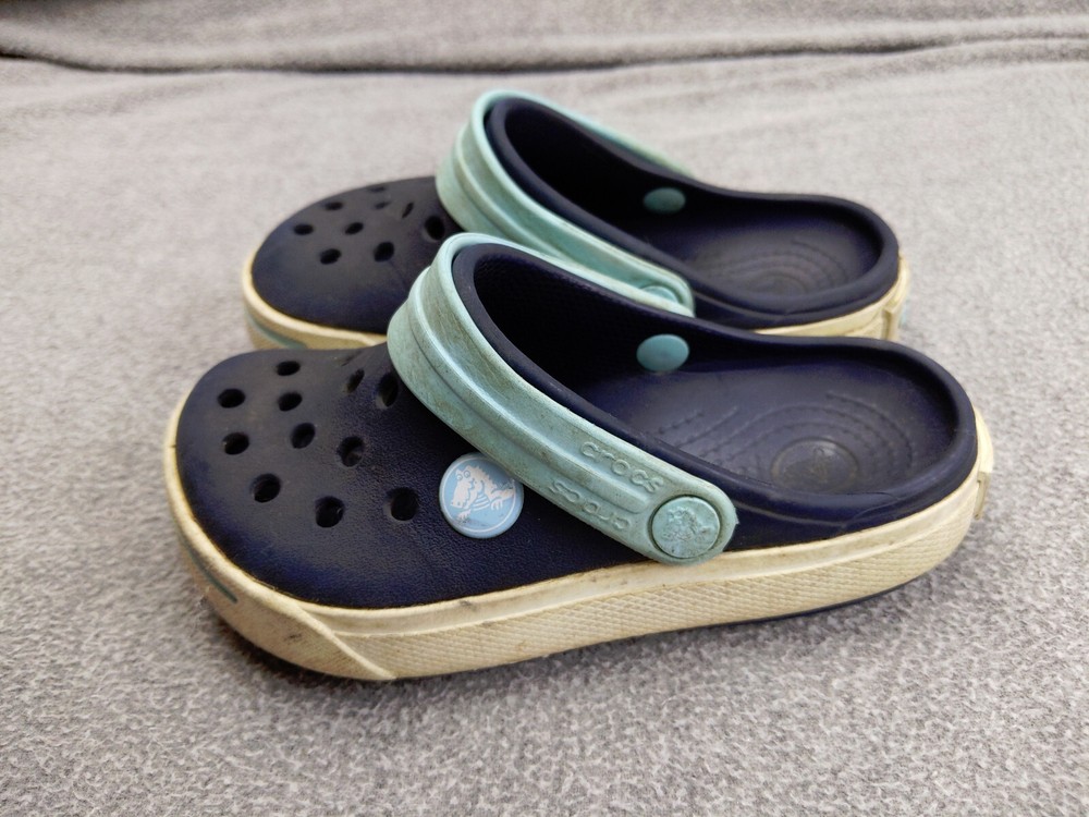 Crocs Crocband II Clogs Children kids 8 9 Navy Blue Comfort Shoe