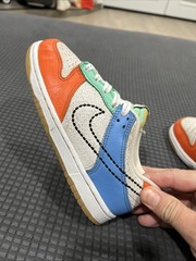 Size 1y Nike Dunk Low “Nike 101” Multi-Color Low Top DX3364-100 Kids Used No Box