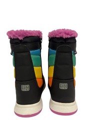 Merrell Alpine Puffer Waterproof Boots Kids Black Rainbow Zip Close Size 1 1M