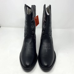 Deer Stags Ranch Cowboy Boots Black Big Kids/Youth SZ 6M Faux Leather NEW IN BOX