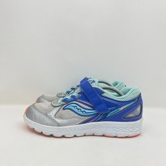 Saucony Cohesion 14 AC Blue Grey Hook Loop Strap Shoes SK165547 Youth Size 5 W