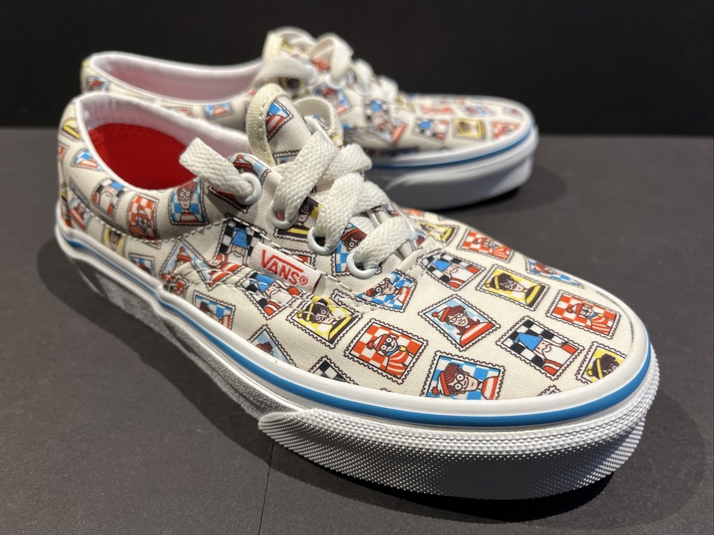 Vans Off The Wall x Where’s Waldo? Era Postage Shoes US Kids Youth Sz 1.0