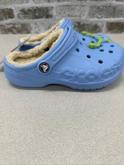 CROCS Kids size J1 Baya Lined Clogs Blue, 207500-4TB