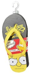 New 2013 Simpsons Kids Flip Flops Size M 12-13 Bad To The Bone