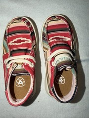 Ariat Hilo Buffalo Print Kids Shoes Sz US 12C EUR 29 Slip On Unisex Excellent