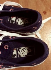 VANS Authentic MLB Chicago Cubs KIDS Size 12.5 Athletic Low Top Skate Shoes