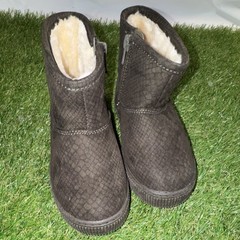 Cat & Jack Brown Faux Fur Lined Unisex Kids Animal Face Zipper Bootie size 9