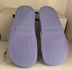 ADILETTE SHOWER KIDS SLIDES SANDALS BLUE FLOWERS
