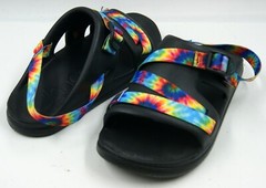 Chaco Chillos Sport Kids Shoe Size 5 Black Tie Dye Rubber Waterproof Sandals