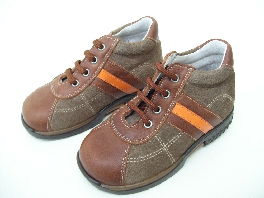 BOYS LEATHER BOOTS BROWN ZORIN LACE UP DRESS FORMAL SHOES SIZE 24 SPAIN VILLENA