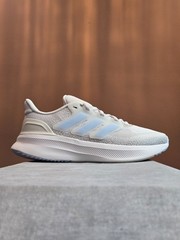 adidas UltraRun 5 Cloud White Grey Light Blue JQ2962 Size 3.5Y 4.5W NIB