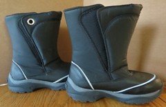Land’s End Rain Winter Snow Boots Youth Size 4 Adjustable Unisex Black 432721