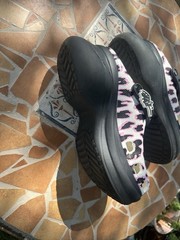 Crocs Classic Clog Kids Pink Leopard Animal Print Clogs Slip On US 10