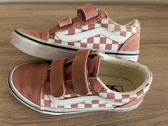 Vans Old Skool Youth Checkerboard Dusty Rose/ White, Size 1 Kids Shoes Unique