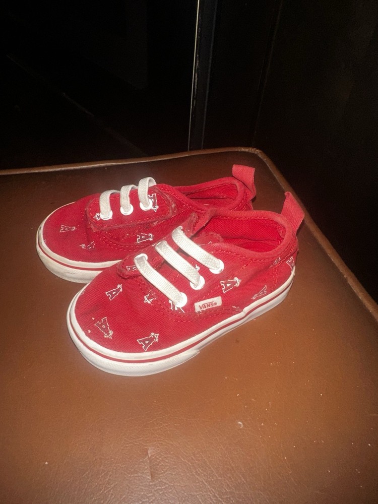 Vans Angels Logo Shoes Toddler MLB Baseball Anaheim Los Angeles