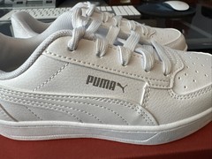 Puma Kids Caven 2.0 PS White/Silver/Black Shoes (393838-02)