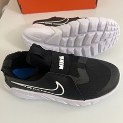 Nike Flex Runner 2 (GS) Shoes Boys Black/white Running Shoes Slip On Size 6.5Y