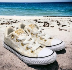 Converse Classic Chuck T Low White All Stars Junior Size 13 Fast Shipping