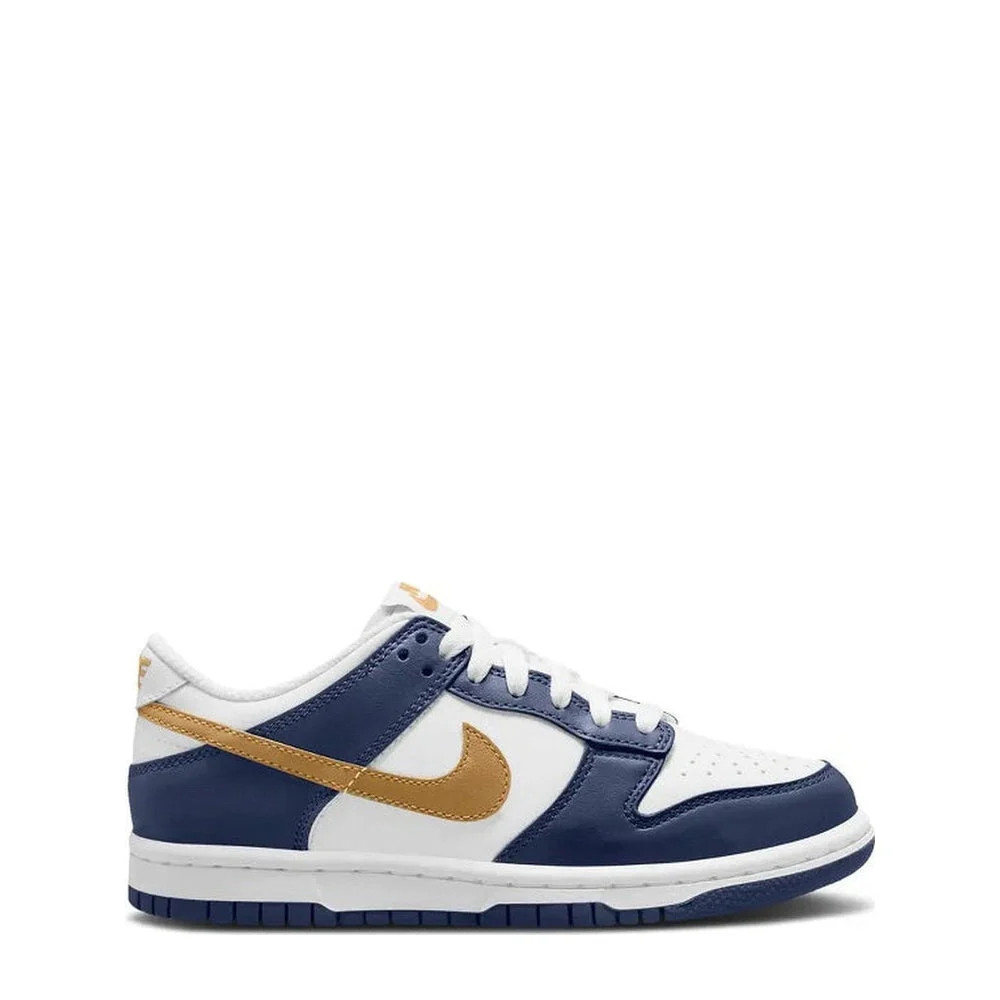 Nike Dunk Low (GS) Midnight Navy Wheat White Sneakers FB9109-111 New