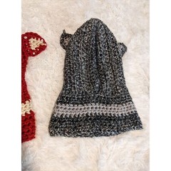 Set Of 2 Hand Knit Kids Pullover Hats With Ears