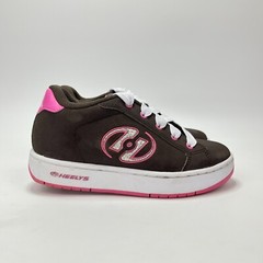 Heelys Roller Brown Pink White Laces 7348 Shoes Sneaker Youth Size 3