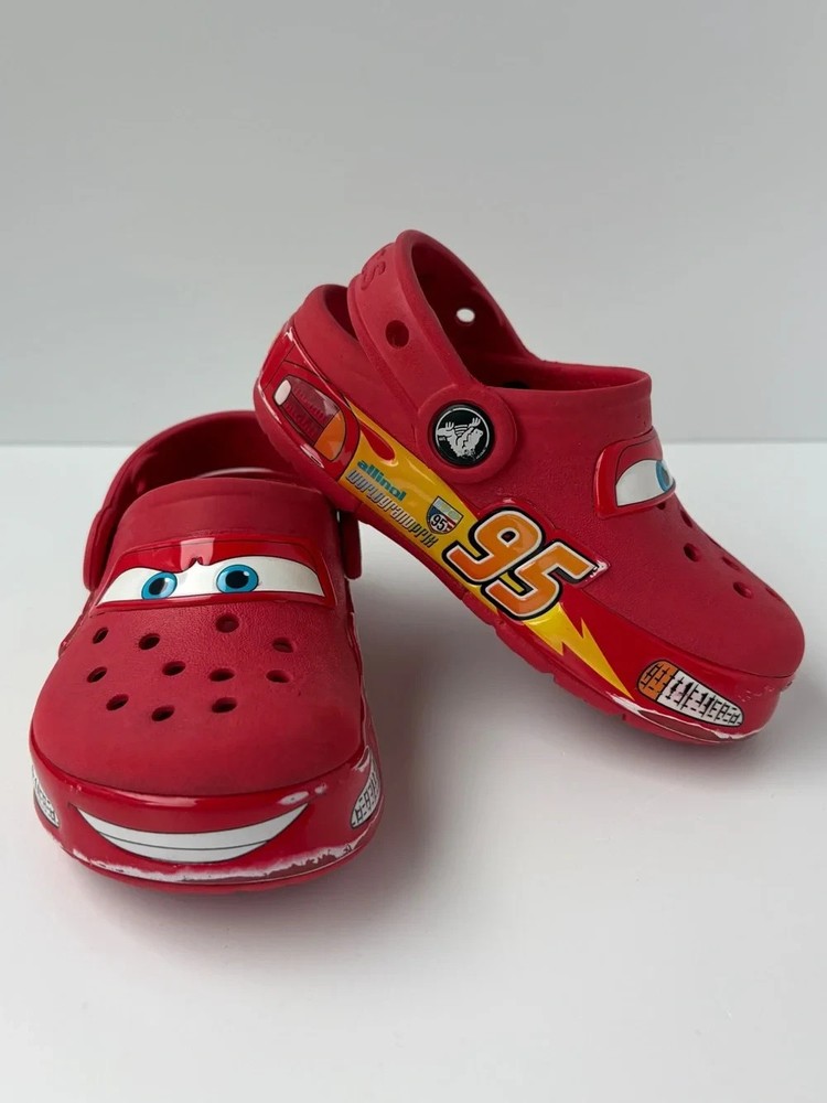 Crocs Disney Pixar Lightning McQueen Cars Toddler C8 Shoes Slip On Clogs