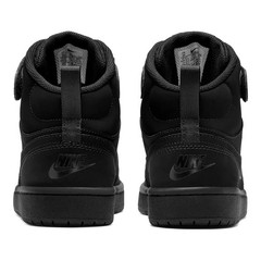 Big Kid’s Nike Court Borough Mid 2 (GS) Black Nubuck CW5867 001