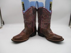 Dan Post Multi Color Leather Square Toe Kids Boots Size 12.5 D Style DPC2947