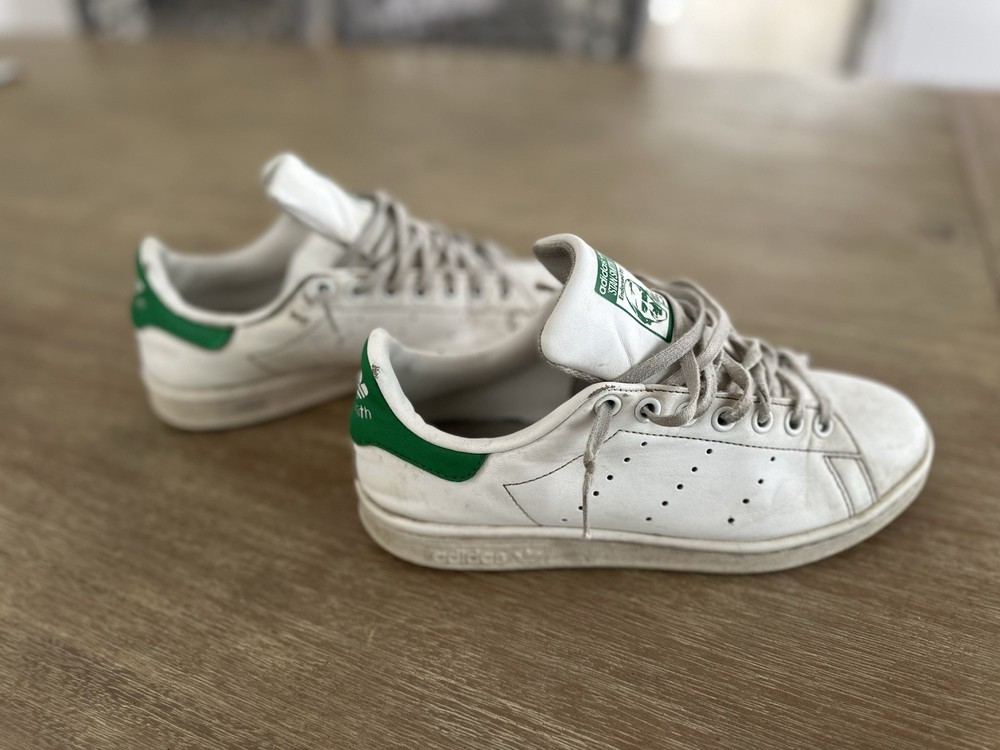 adidas Stan Smith J Causal Retro Sneaker White/Green, Size 5.5