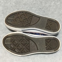 Converse All Star Chuck Taylor Low Top Double Tongue Kids Size 12 Blue with Dots