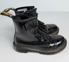 Dr. Martens Sinclair Bex Patent Leather Boots Black Youth US Size 2
