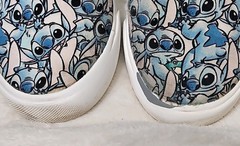 Ground Up Disney Lilo Stitch Silver Glitters Slip On Shoes Sneaker Youth Size 4