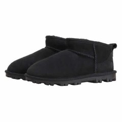 Kirkland Signature Kids Size 4 Shearling Ankle Boot, Black, New in Box