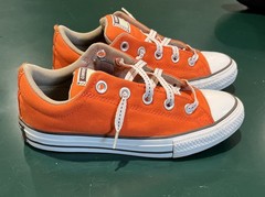 Converse All Star Sneakers Low Shoes Bright Orange Neon Sneaker Big Kid Sz 3