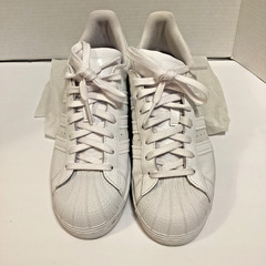 Adidas Superstar Junior Triple White Shell Toe Shoes EF5399 Size 7