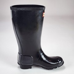 Hunter Original Kids Gloss Rain Boots black Size US Girls 4 – Boys 3 EU 34