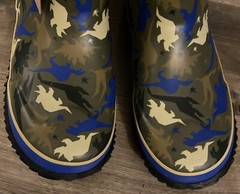 Dinosaur rain boots Waterproof Neoprene Kid Mud MCIKCC Rubber Pull On sz 5 New