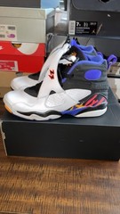 Jordan Air Jordan 8 Retro BG Multicolor Leather Kids Sneakers 7Y High Top