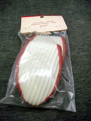 Childrens Slippers Blue Ribbon Brand Red Size Youth 2-3 Sealed Hose Shoes VTG