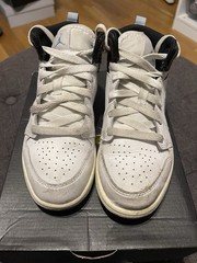 Jordan 1 Mid In White/brown/ Slate Blue In Kids Size 1Y Preschool