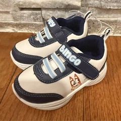 Bluey Bluey & Bingo Keepy Uppy White Blue Sneaker Unisex Kids Hook & Loop Shoes