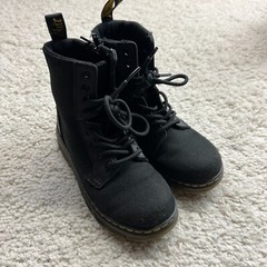 Dr Doc Martens Combs J black canvas combat boots unisex boys girls size 13