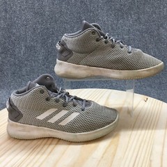 Adidas Shoes Youth 7 Cloudfoam Refresh Mid J Sporty Sneakers AQ1667 Gray Mesh