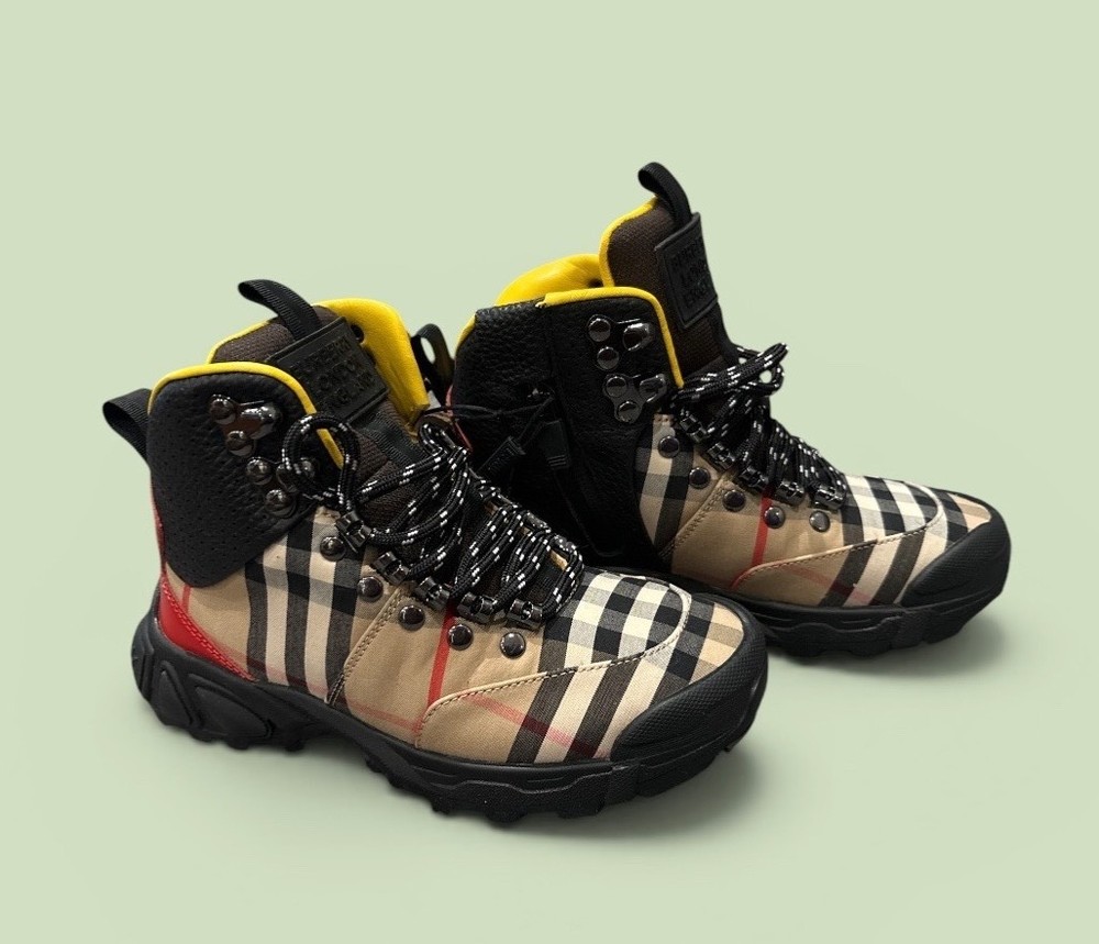 Burberry Kids Bots Multicolore Canvas Size 11,5 US
