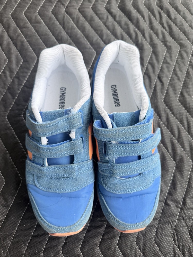 GYMBOREE Sneaker Blue Orange White Hook & Loop Unisex Kids Flat Casual