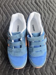 GYMBOREE Sneaker Blue Orange White Hook & Loop Unisex Kids Flat Casual